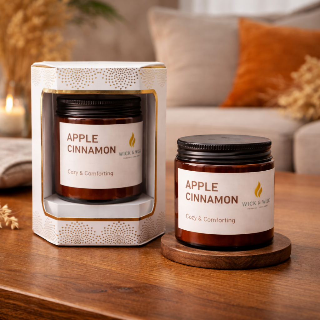 Apple Cinnamon Soy Wax Candle | Eco-Friendly