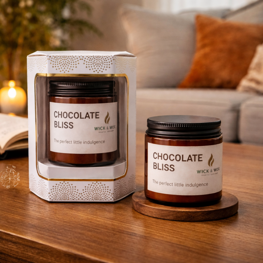 Chocolate Bliss – Soy Wax Candle | Premium Chocolate Fragrance