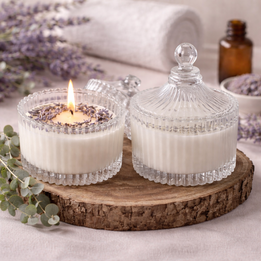 Lavender Zen Glow – Soy Wax Candle | Lavender Fragrance