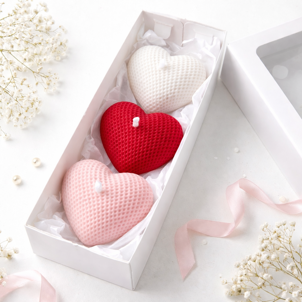 Heart Mesh Candle – Luxury Romantic Soy Wax Candle