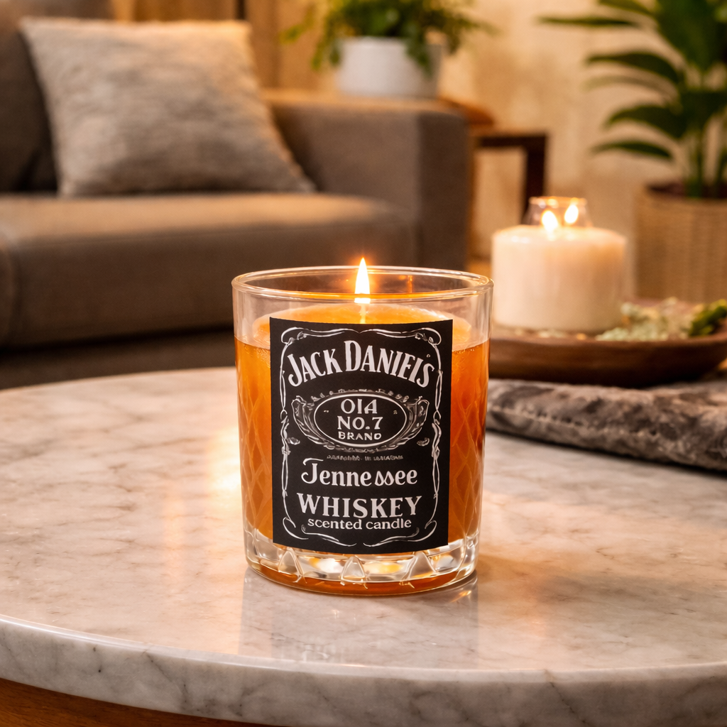 Jack Daniels Inspired Gel Candle | Tobacco Oudh Fragrance