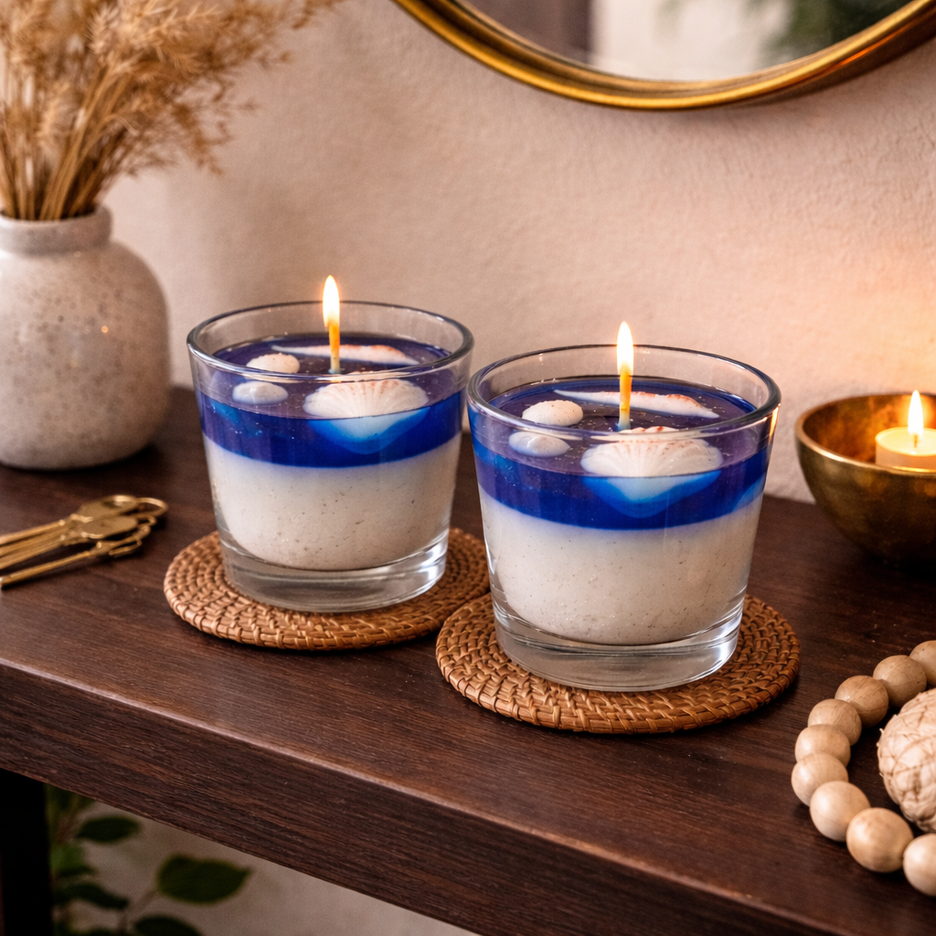 Ocean Breeze Soy Wax Candle | Fresh Aquatic Fragrance