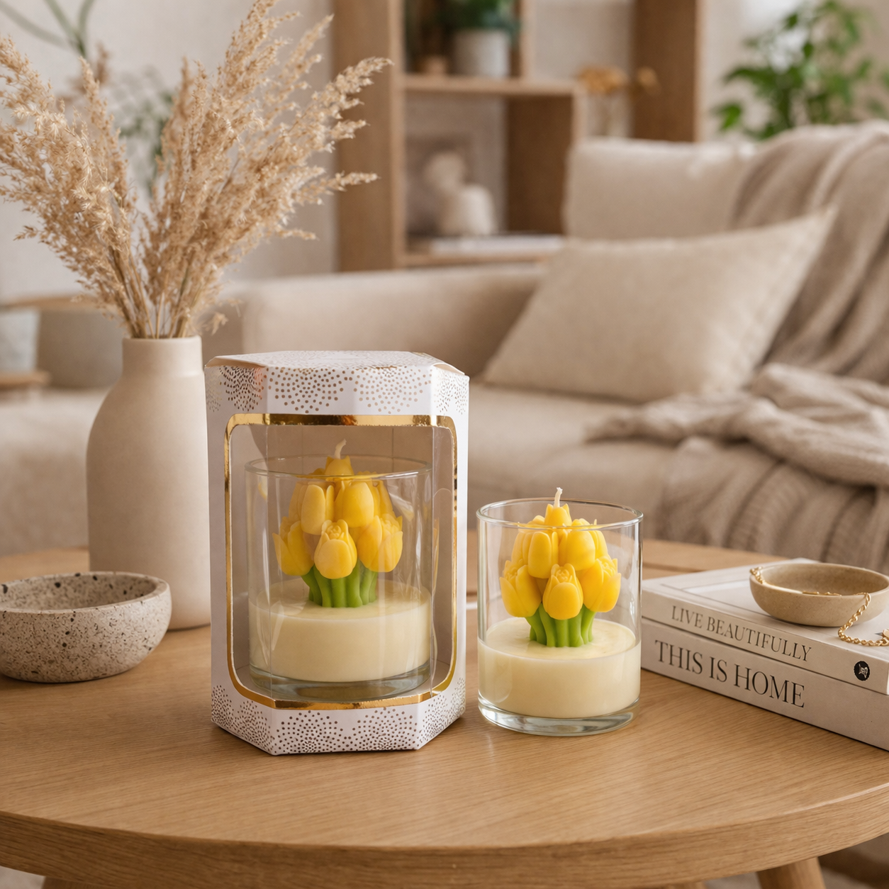Tulip Bouquet Soy Wax Candle | First Spring Fragrance