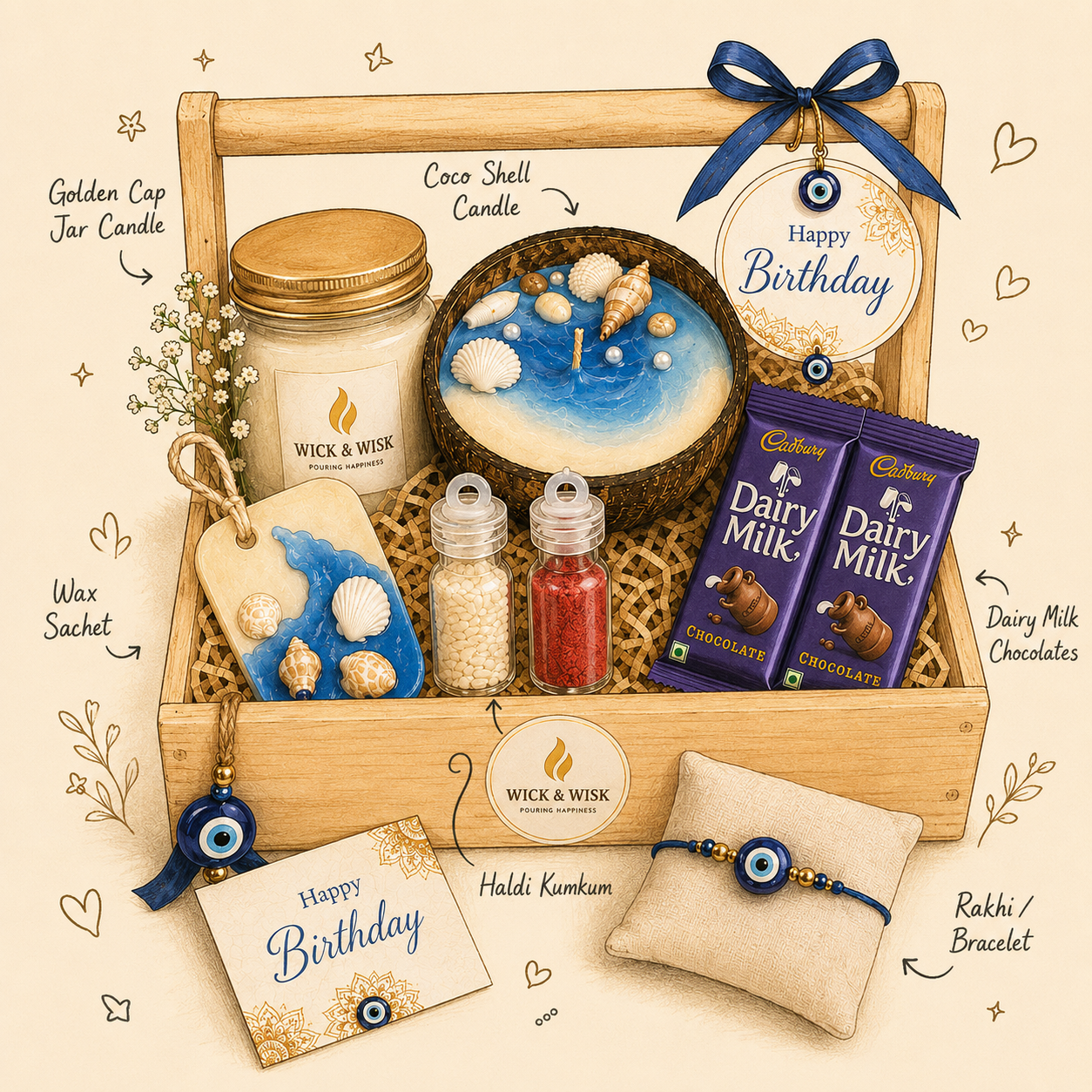 Ocean Inspired Rakhi Gift Hamper