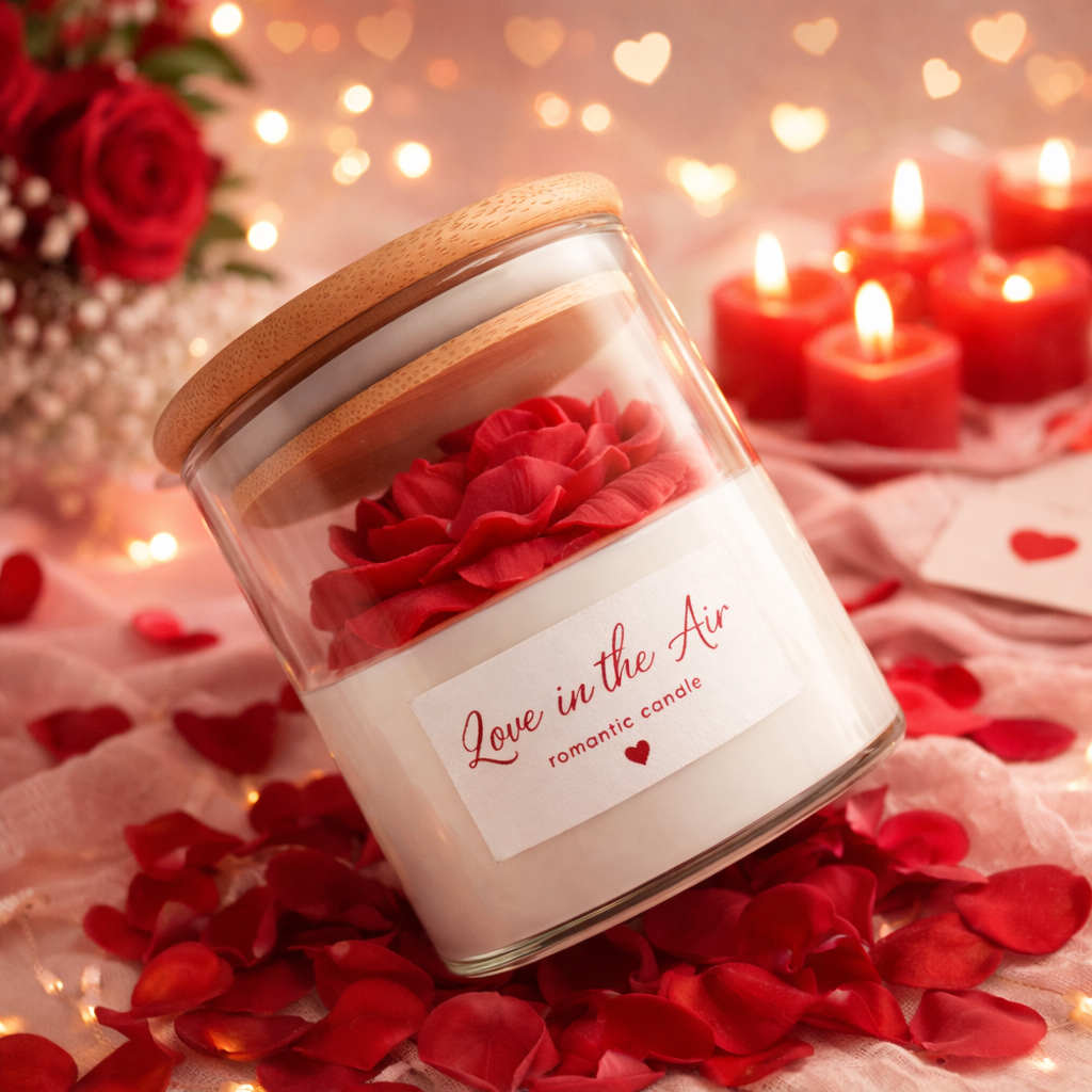 Love in the Air - Wooden Lid Jar Candle
