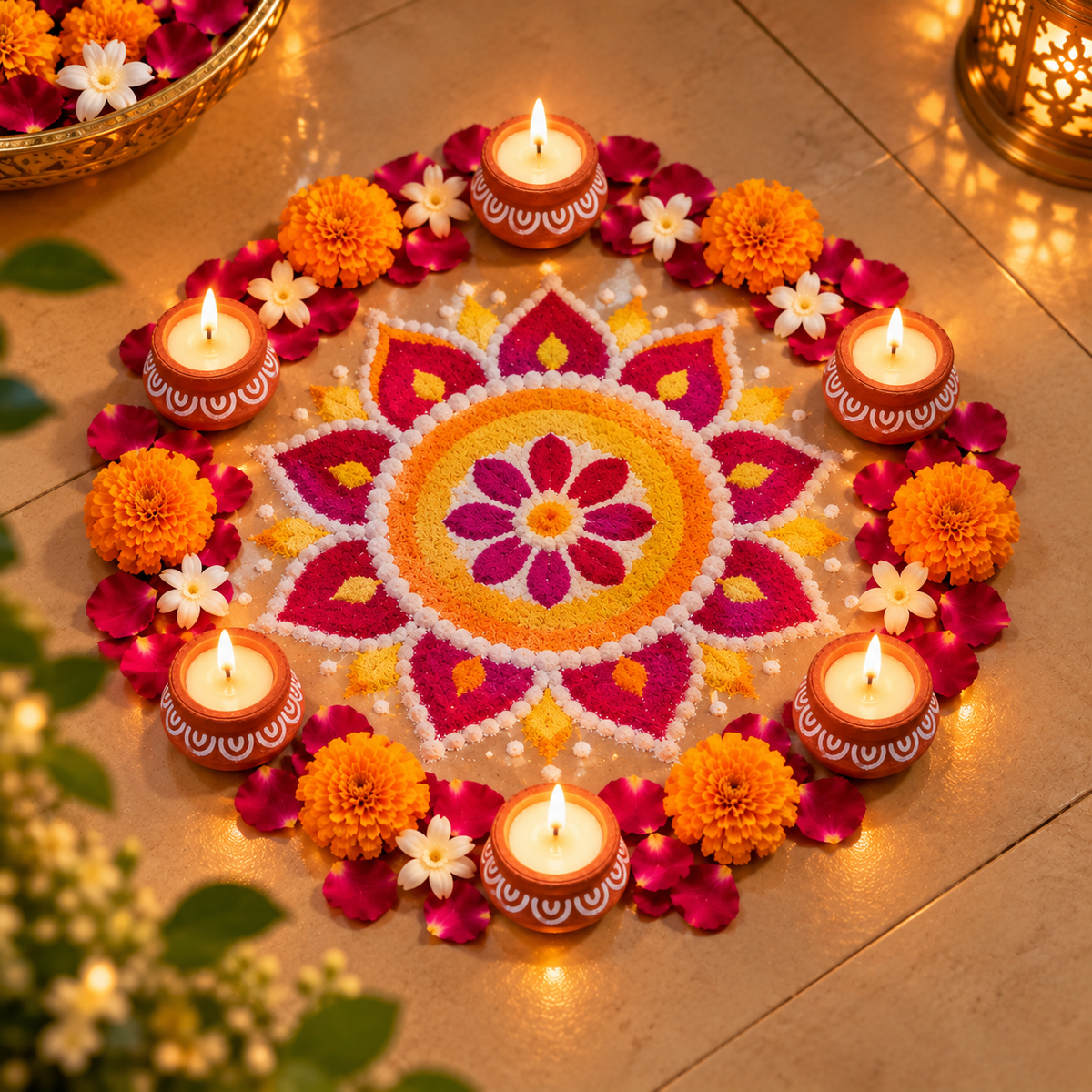 Festive Terracotta Matki Candle | Pastel Soy Wax Diyas - set of 6