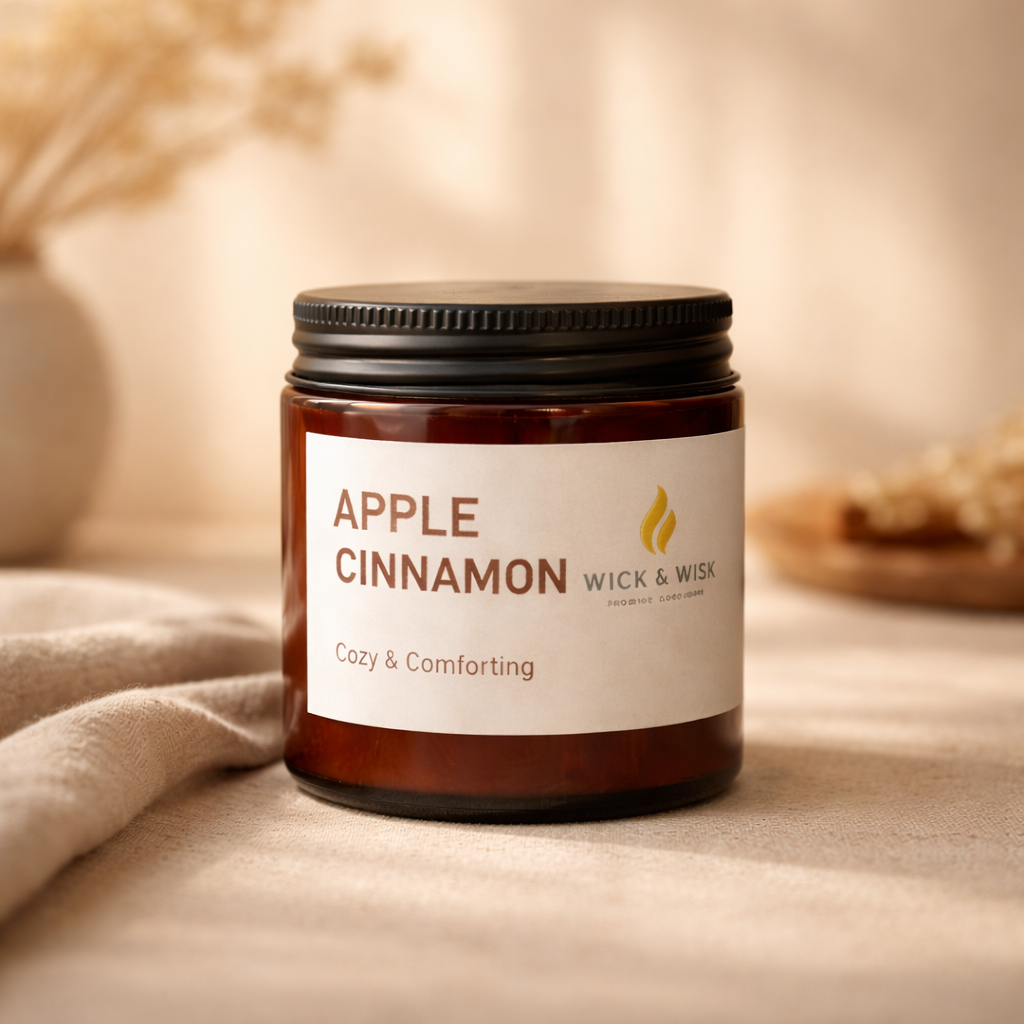 Apple Cinnamon Soy Wax Candle | Eco-Friendly