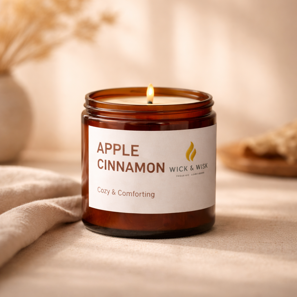 Apple Cinnamon Soy Wax Candle | Eco-Friendly