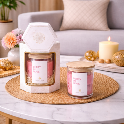 Berry In Love Strawberry Scented Candle | Sweet Strawberry Fragrance