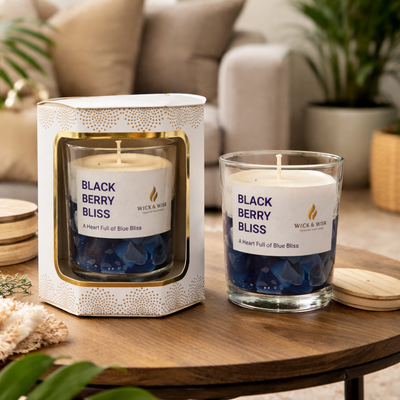 Blackberry Bliss Soy Wax & Gel Candle | Premium Blackberry Fragrance