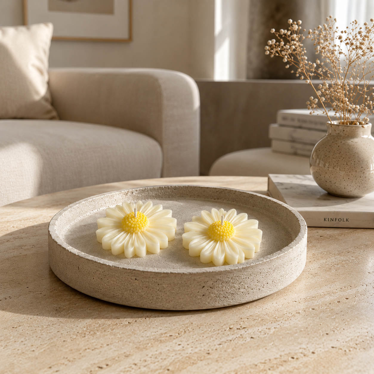 Floating Daisy Soy Wax Candle | Aesthetic Fragrance