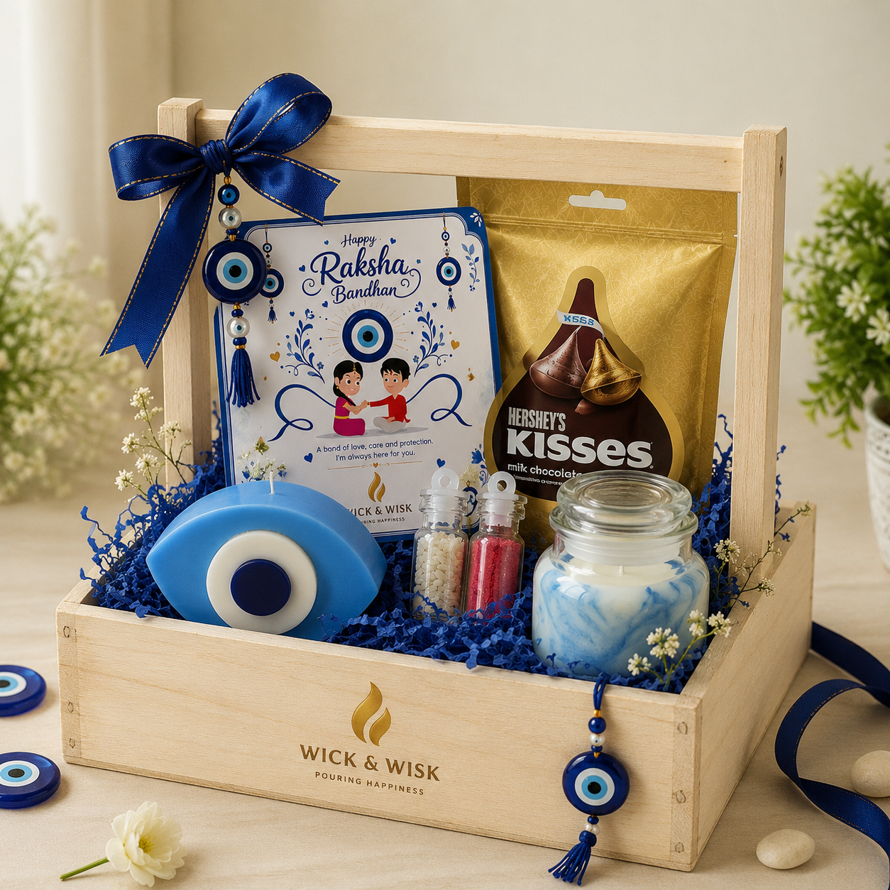 Blue Blessings Rakhi Hamper