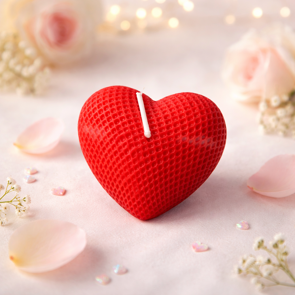 Heart Mesh Candle – Luxury Romantic Soy Wax Candle