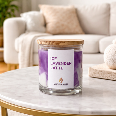 Lavender Latte Soy Wax & Gel Candle | Premium Lavender Fragrance