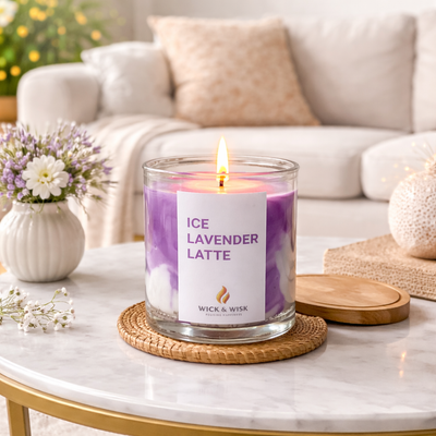 Lavender Latte Soy Wax & Gel Candle | Premium Lavender Fragrance