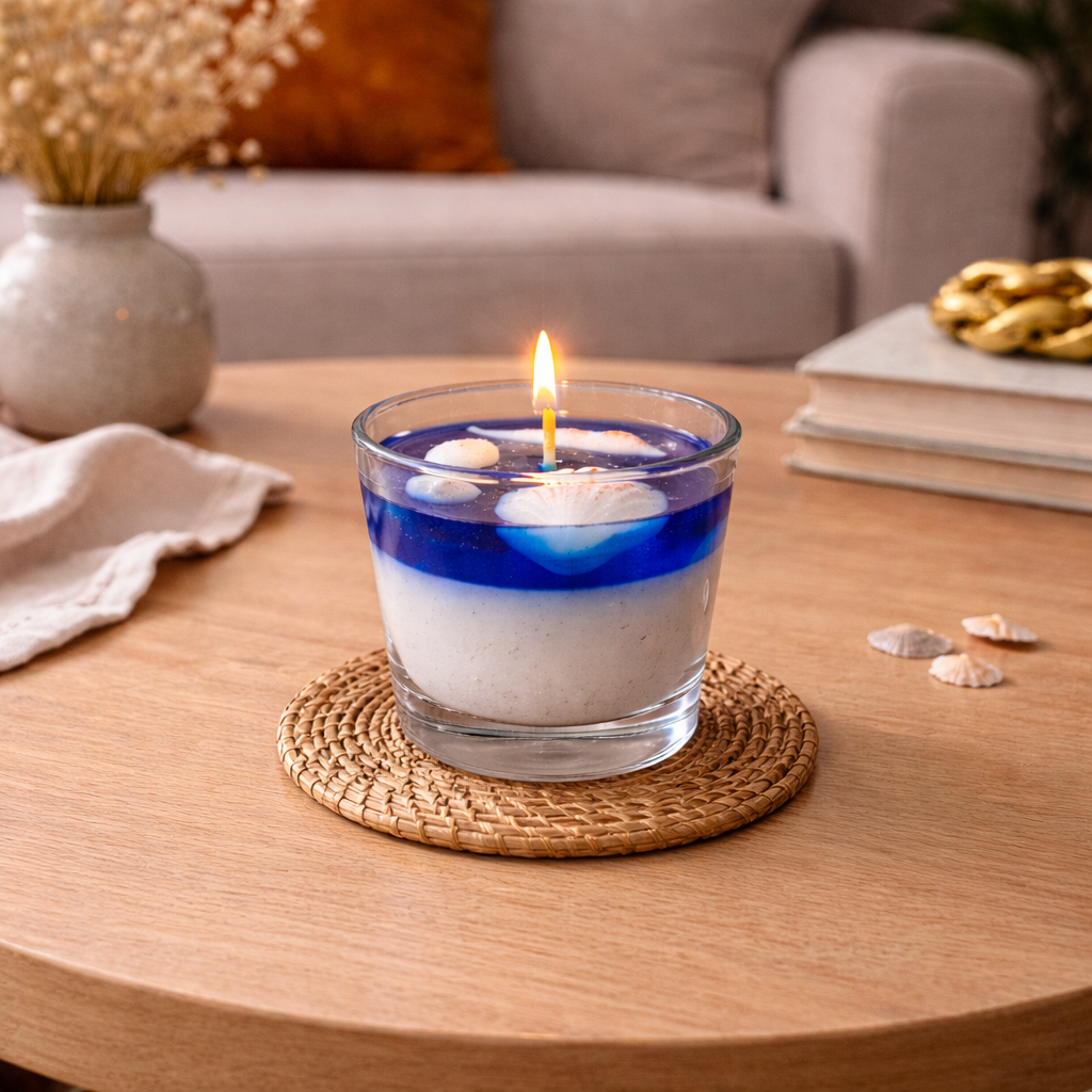 Ocean Breeze Soy Wax Candle | Fresh Aquatic Fragrance