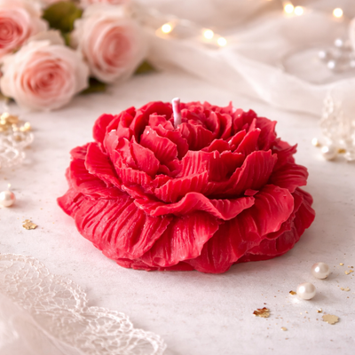 Petals of Love – Peony Flower Candle