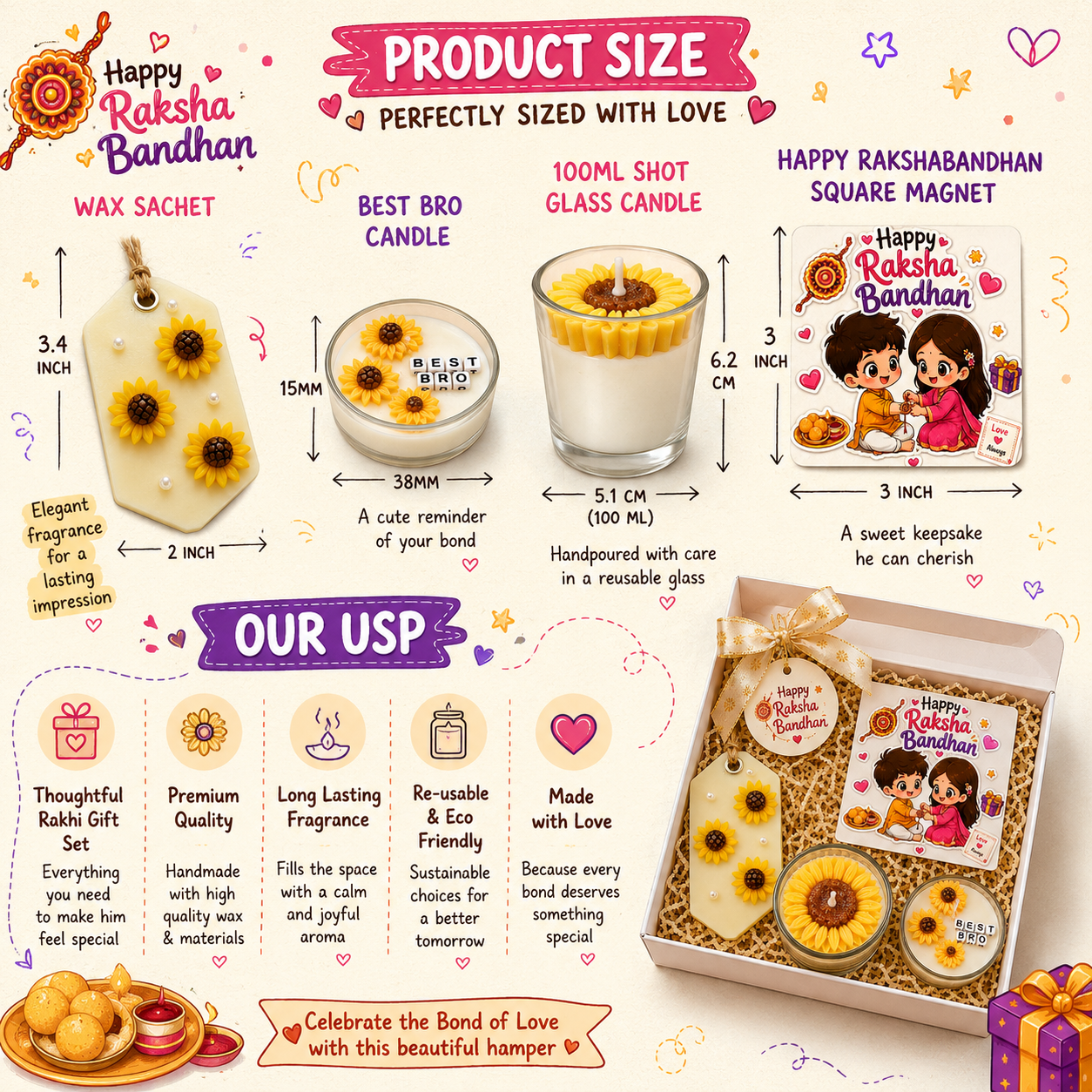 Sunflower Candle Hamper