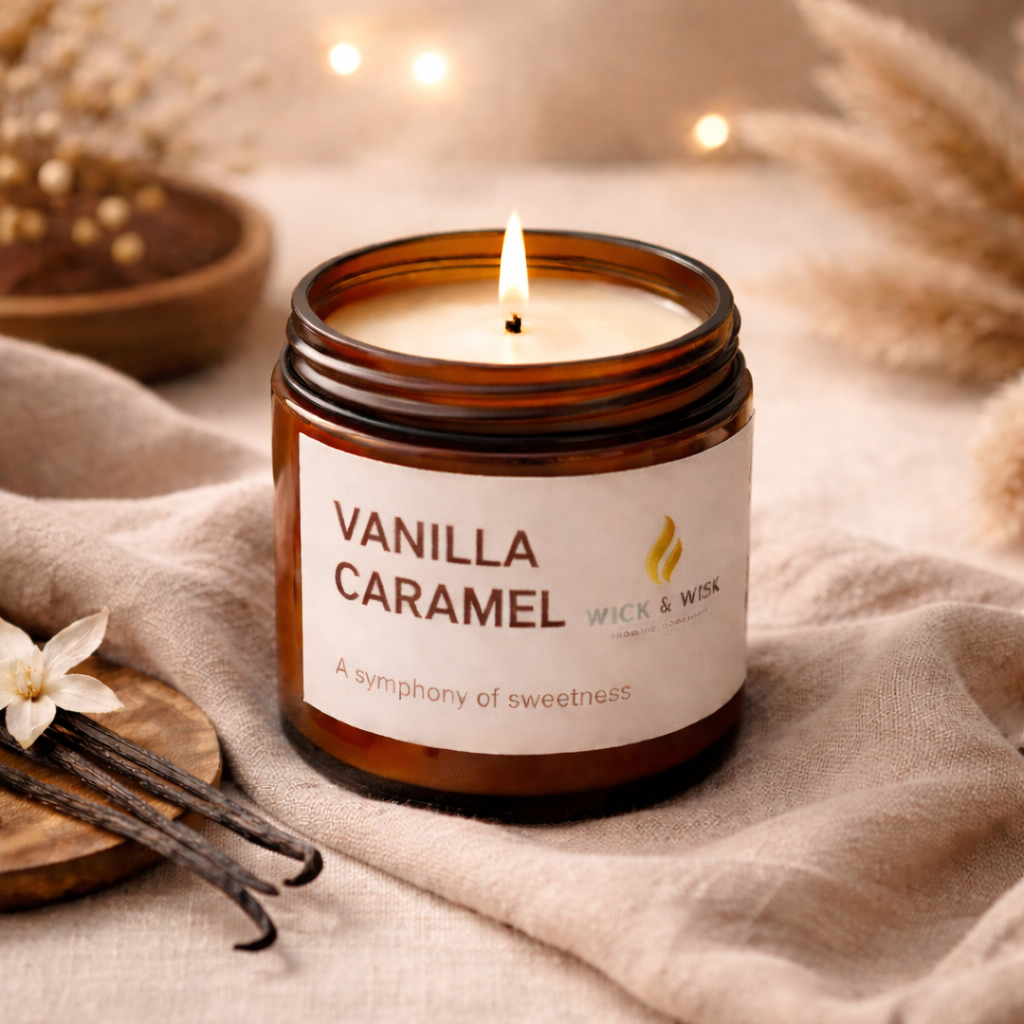 Vanilla Caramel Soy Wax Candle | Premium Home Fragrance Candle