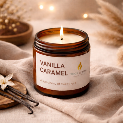 Vanilla Caramel Soy Wax Candle | Premium Home Fragrance Candle