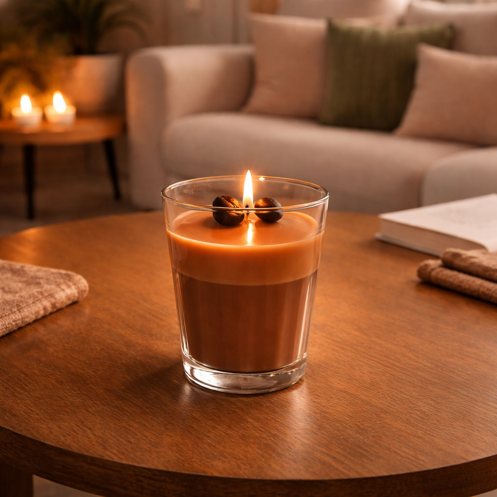 Coffee Beans Jar Soy Wax Candle | Smokeless & Eco-Friendly