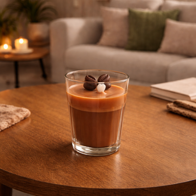 Coffee Beans Jar Soy Wax Candle | Smokeless & Eco-Friendly