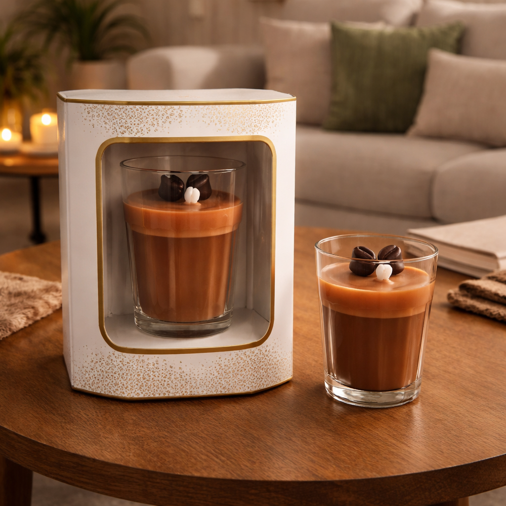 Coffee Beans Jar Soy Wax Candle | Smokeless & Eco-Friendly