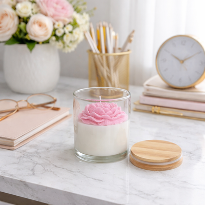 Peony Bloom Soy Wax Candle | Flowery Fragrance