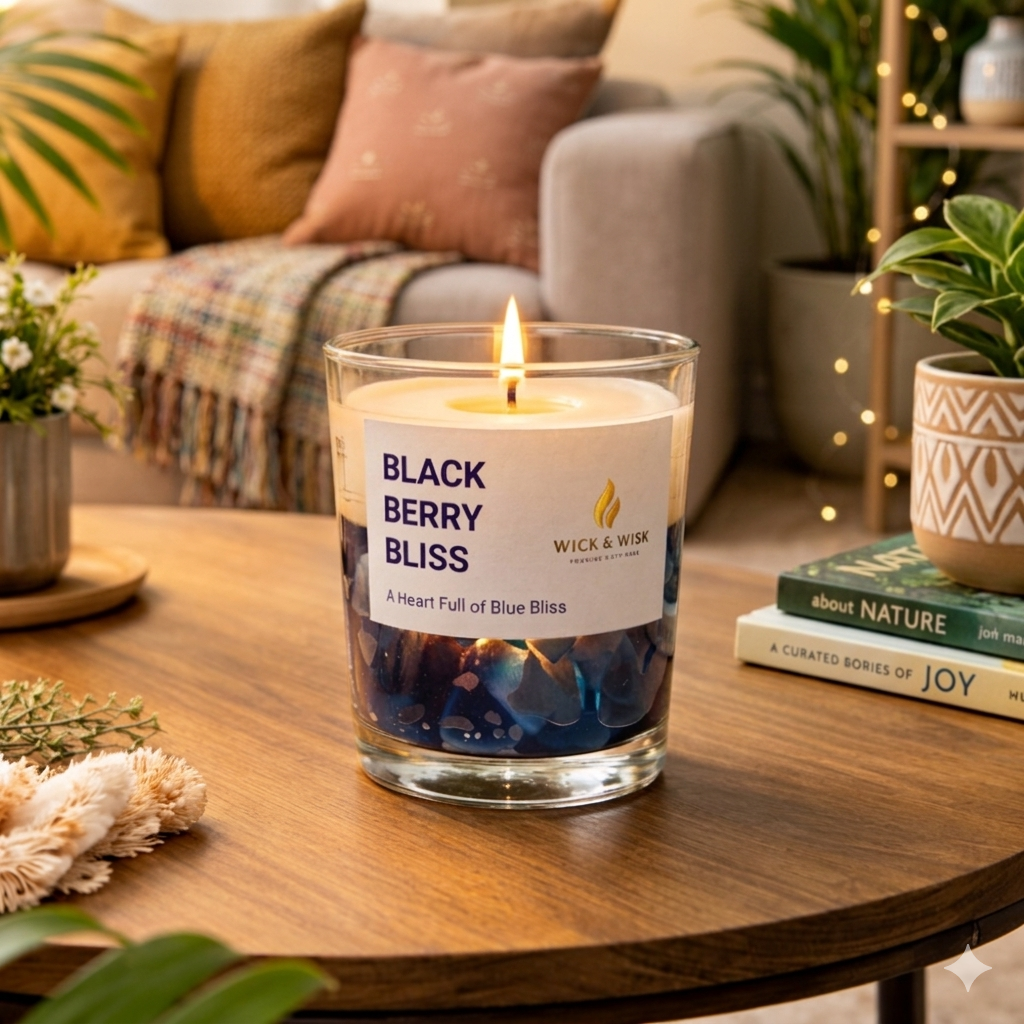 Blackberry Bliss Soy Wax & Gel Candle | Premium Blackberry Fragrance