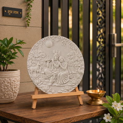 Radha Krishna Wall Plate DIY Painting Kit – 6 Inch