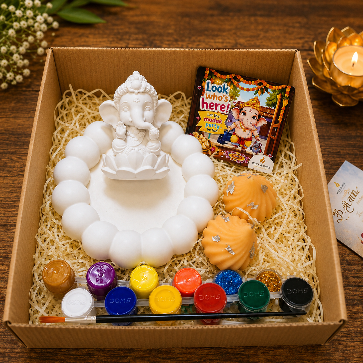 Ganesha Tray Candle Combo
