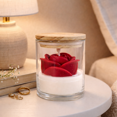 Rose Bloom Soy Wax Candle | Royal Flowery Fragrance