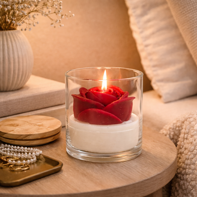 Rose Bloom Soy Wax Candle | Royal Flowery Fragrance