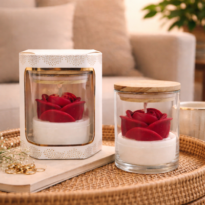 Rose Bloom Soy Wax Candle | Royal Flowery Fragrance